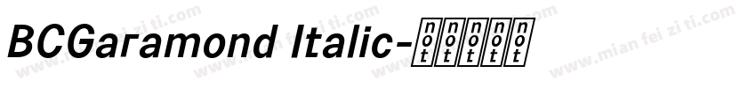 BCGaramond Italic字体转换